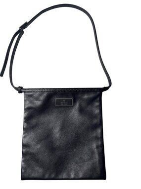 Gucci Black Leather Handbag With Adjustable Strap Made In Italy